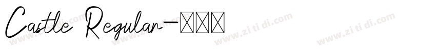 Castle Regular字体转换